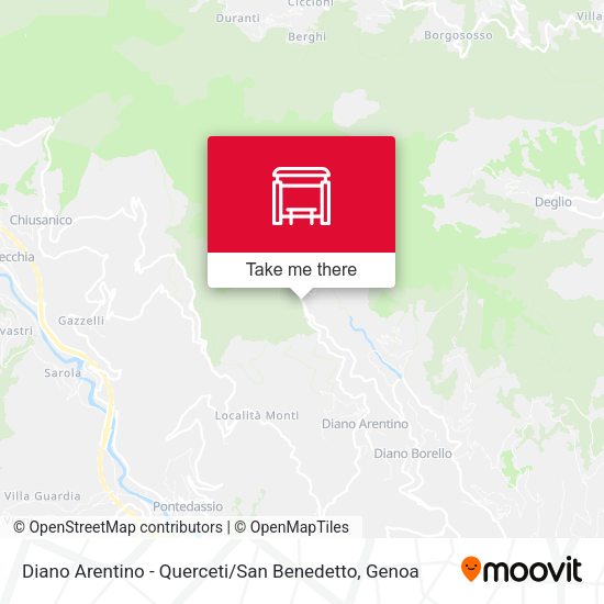 Diano Arentino - Querceti / San Benedetto map