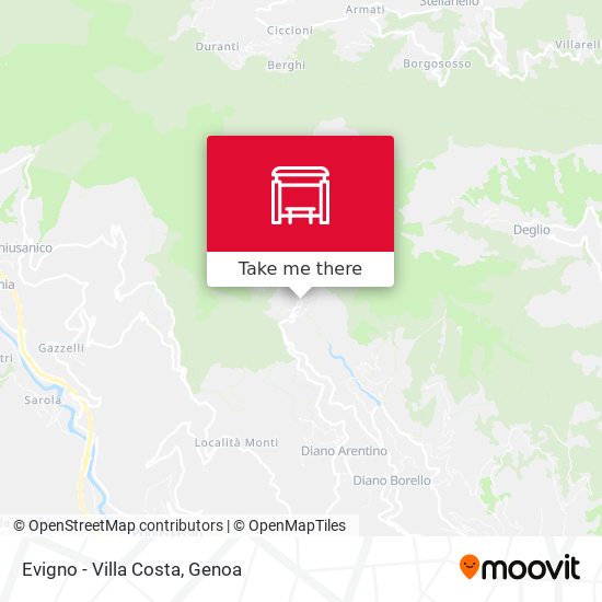 Evigno - Villa Costa map