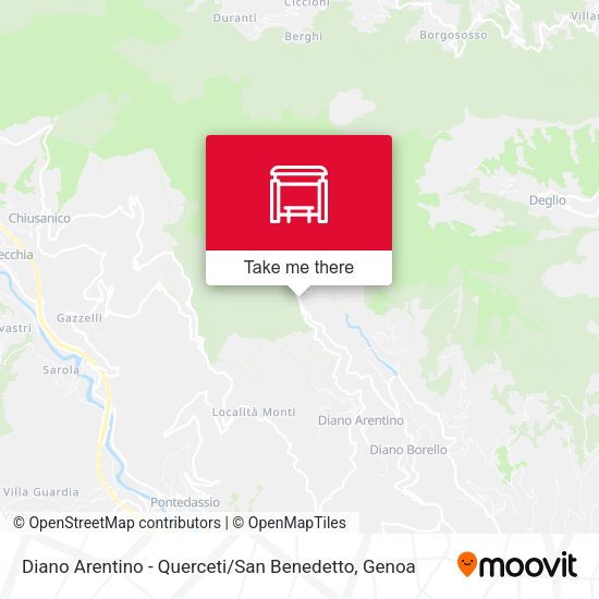 Diano Arentino - Querceti / San Benedetto map