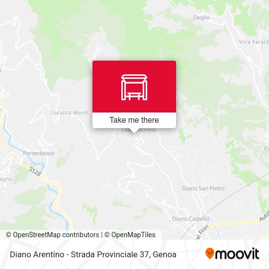Diano Arentino - Strada Provinciale 37 map