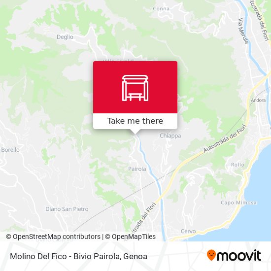 Molino Del Fico - Bivio Pairola map