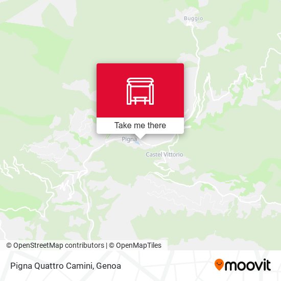Pigna Quattro Camini map