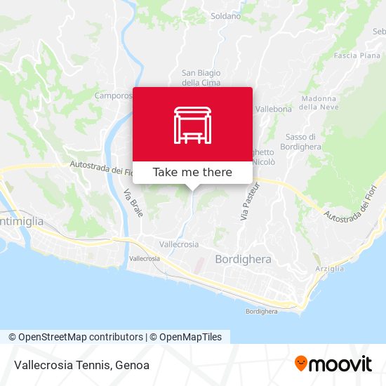 Vallecrosia Tennis map
