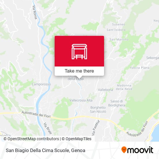 San Biagio Della Cima Scuole map