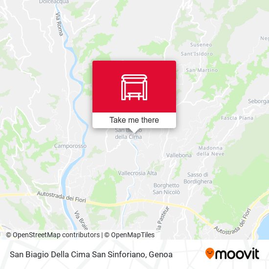 San Biagio Della Cima San Sinforiano map