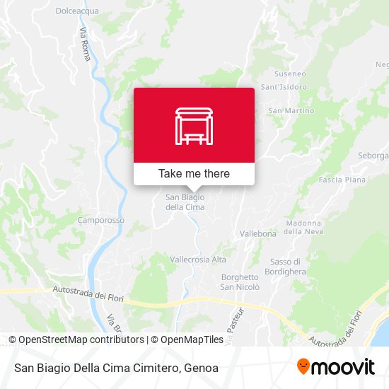 San Biagio Della Cima Cimitero map