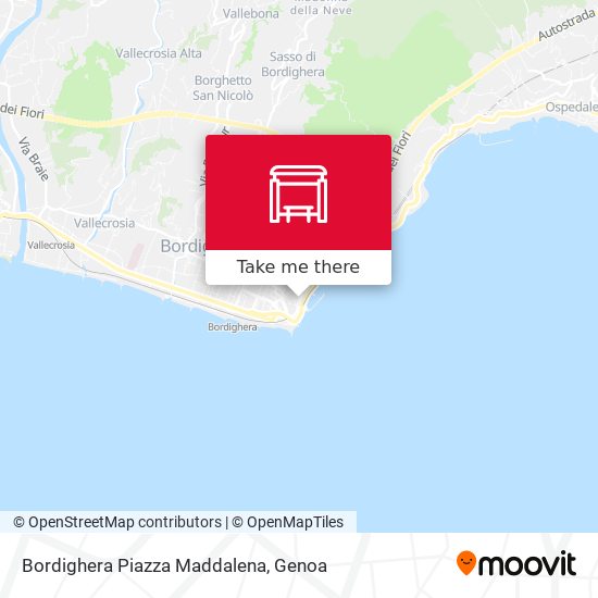 Bordighera Piazza Maddalena map