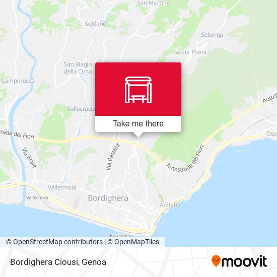 Bordighera Ciousi map