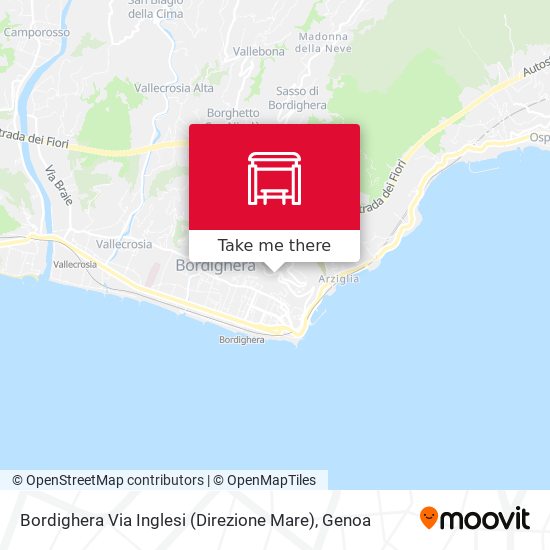 Bordighera Via Inglesi (Direzione Mare) map