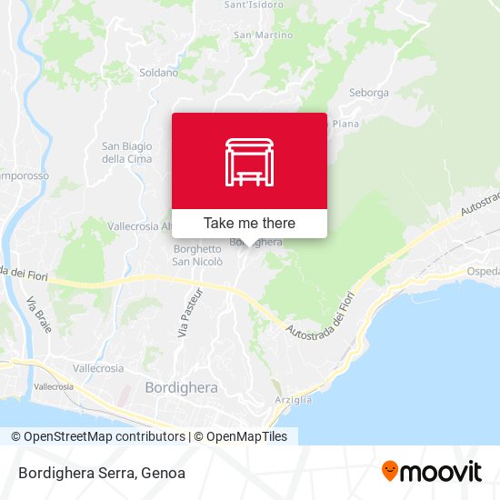 Bordighera Serra map