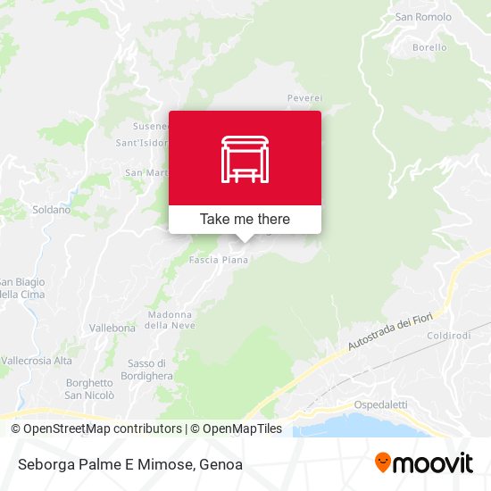 Seborga Palme E Mimose map