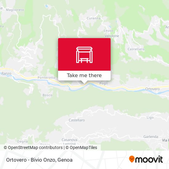 Ortovero - Bivio Onzo map