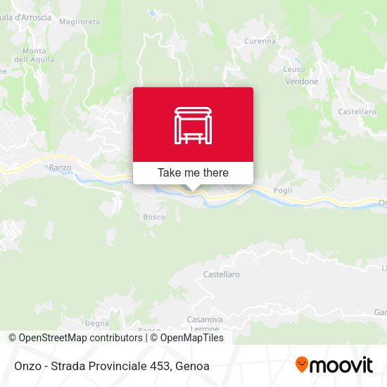 Onzo - Strada Provinciale 453 map