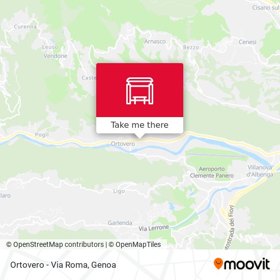 Ortovero - Via Roma map