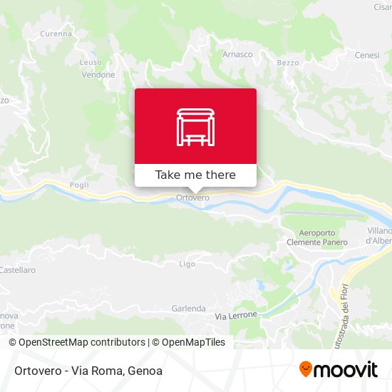 Ortovero - Via Roma map