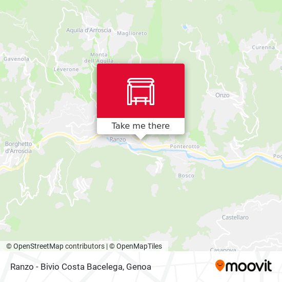 Ranzo - Bivio Costa Bacelega map