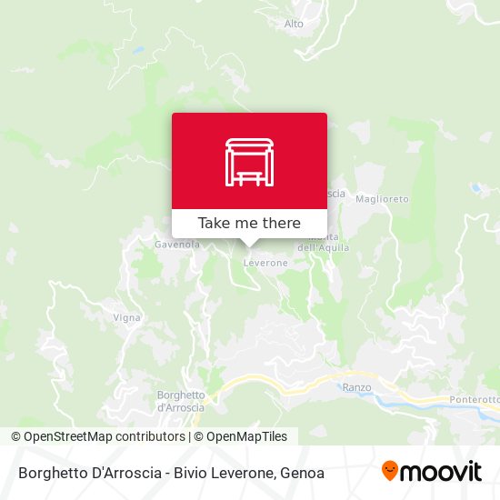 Borghetto D'Arroscia - Bivio Leverone map