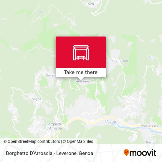 Borghetto D'Arroscia - Leverone map