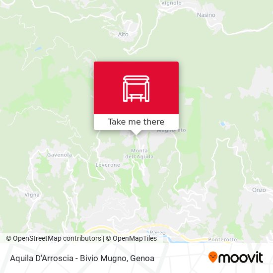 Aquila D'Arroscia - Bivio Mugno map