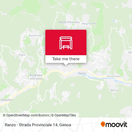 Ranzo - Strada Provinciale 14 map