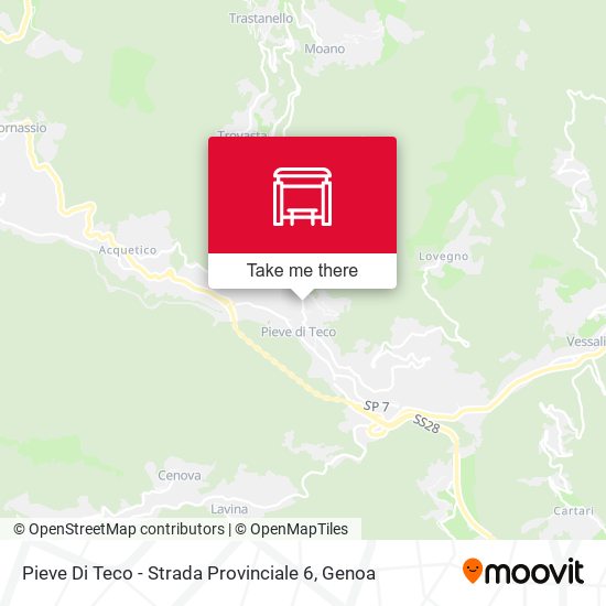 Pieve Di Teco - Strada Provinciale 6 map