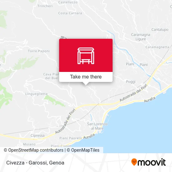 Civezza - Garossi map