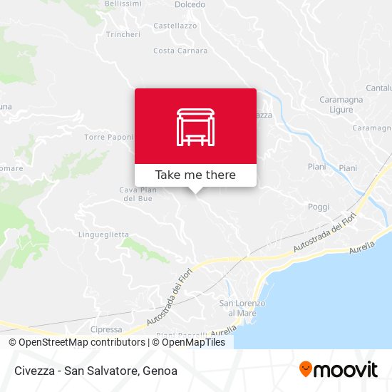 Civezza - San Salvatore map