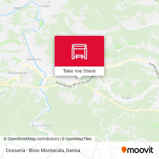 Cosseria - Bivio Montecala map