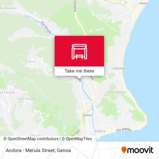 Andora - Merula Street map