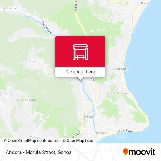 Andora - Merula Street map