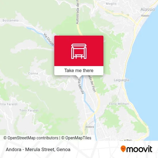 Andora - Merula Street map