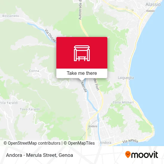 Andora - Merula Street map