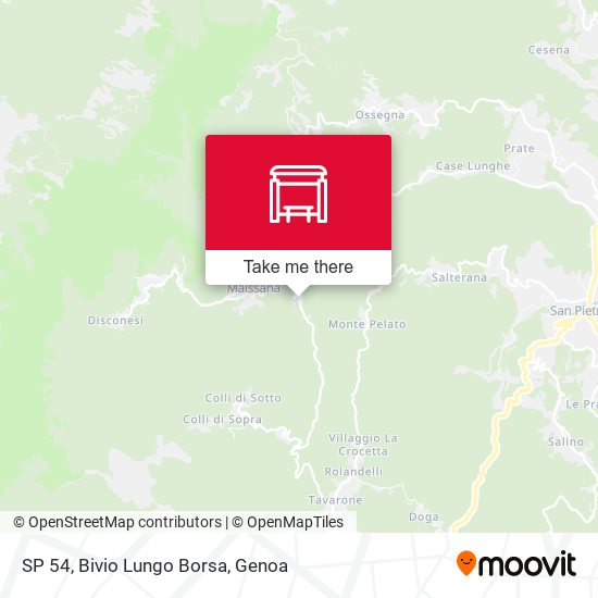 SP 54, Bivio Lungo Borsa map