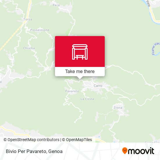 Bivio Per Pavareto map