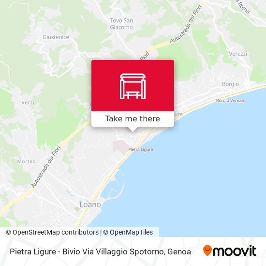 Pietra Ligure - Bivio Via Villaggio Spotorno map