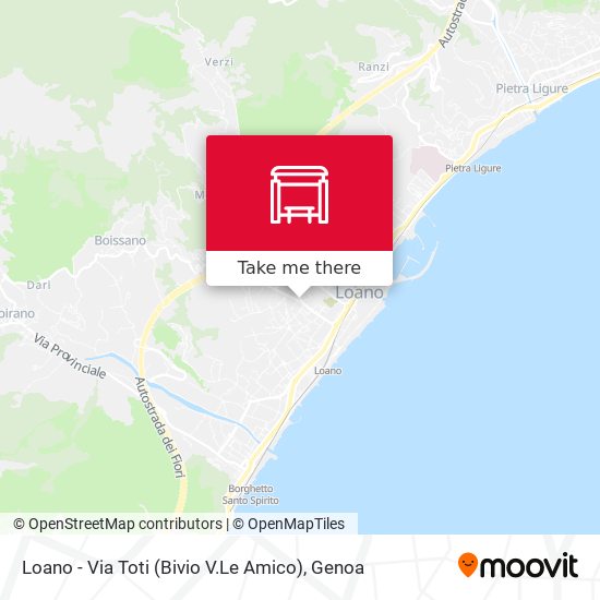 Loano - Via Toti (Bivio V.Le Amico) map