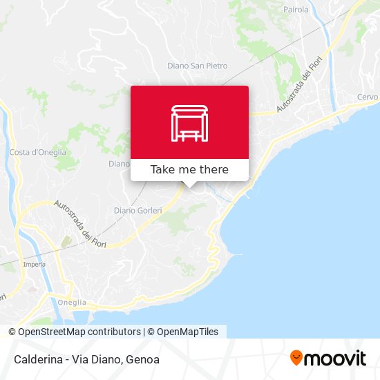 Calderina - Via Diano map