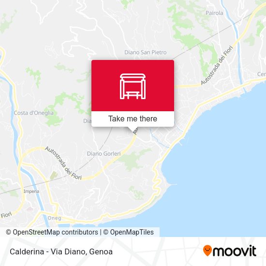 Calderina - Via Diano map