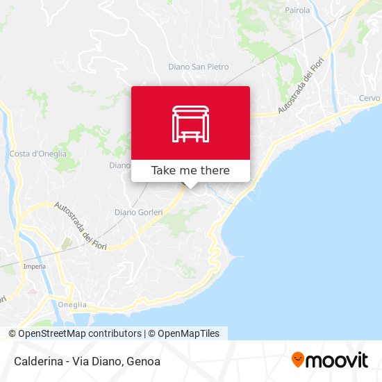 Calderina - Via Diano map
