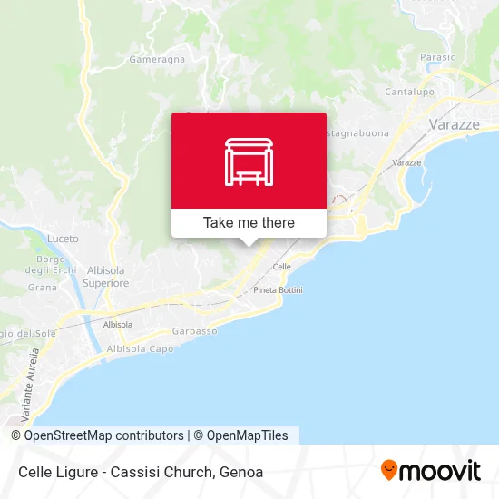 Celle Ligure - Cassisi Church map