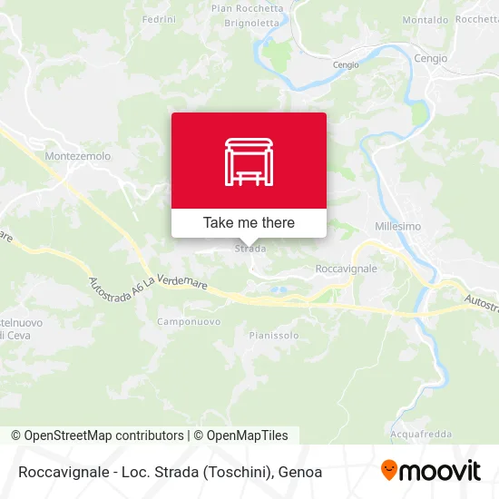 Roccavignale - Loc. Strada (Toschini) map