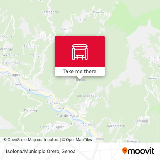 Isolona/Municipio Orero map