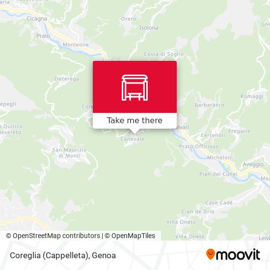 Coreglia (Cappelleta) map