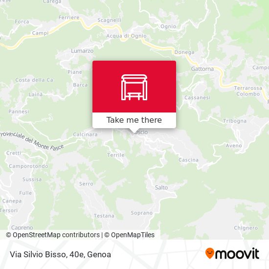 Via Silvio Bisso, 40e map