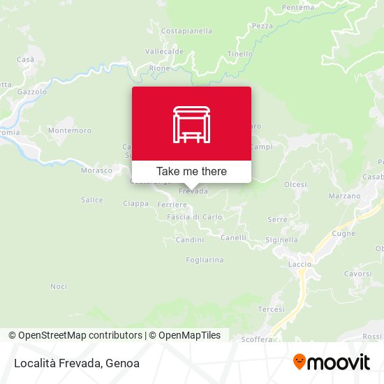 Località Frevada map
