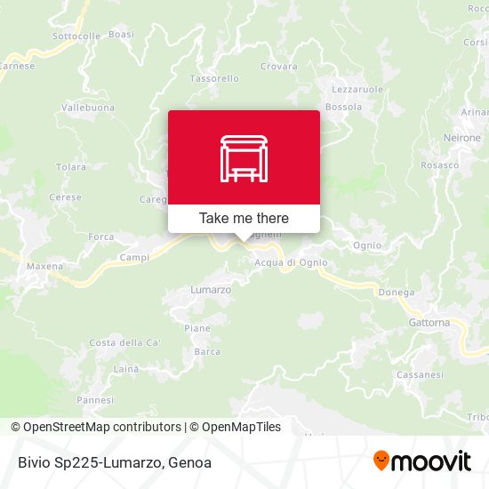 Bivio Sp225-Lumarzo map