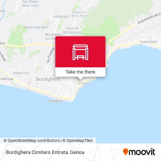 Bordighera Cimitero Entrata map