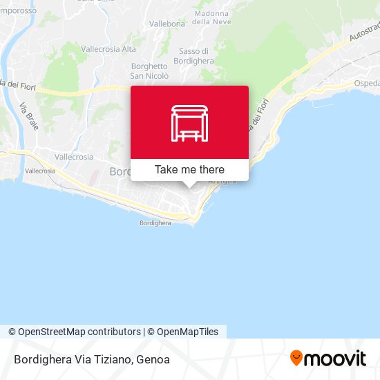 Bordighera Via Tiziano map