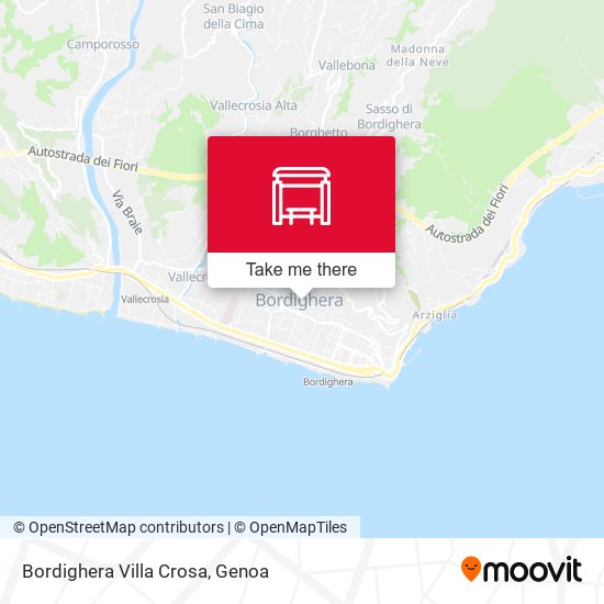 Bordighera Villa Crosa map