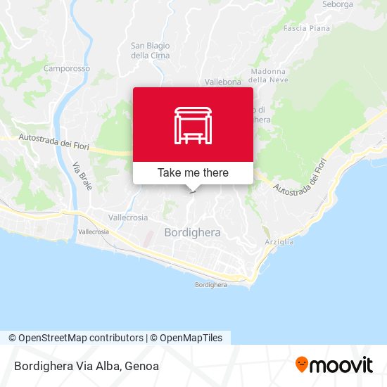Bordighera Via Alba map
